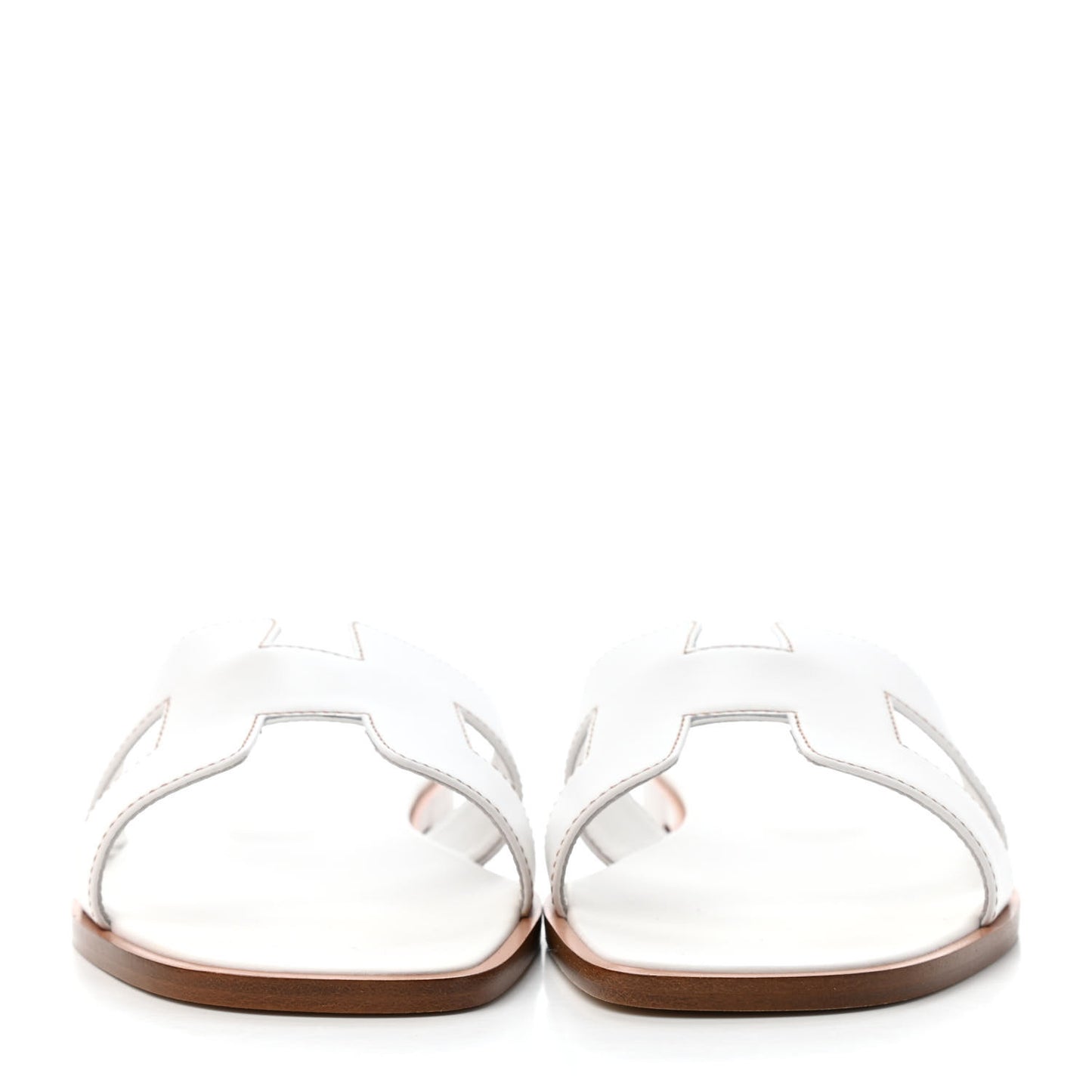 Box Calfskin Oran Sandals 39 White