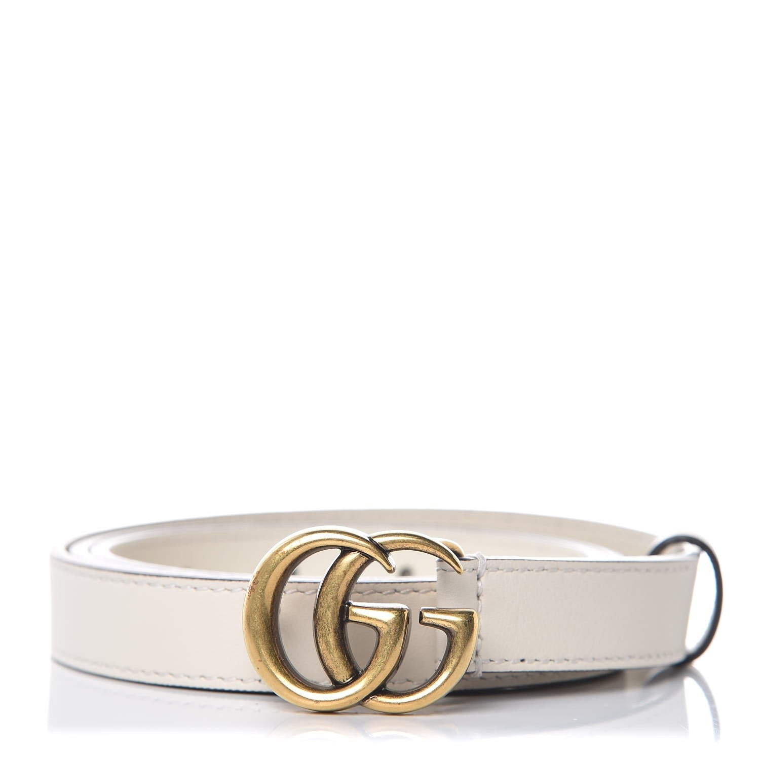 Gucci Calfskin Double G 20mm Belt 90 36 Mystic White 1 of 7