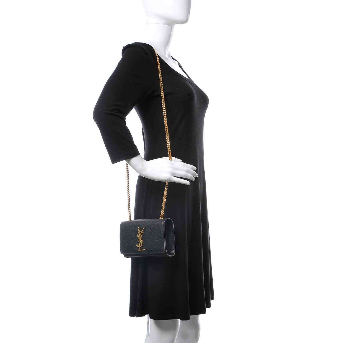 Grain De Poudre Small Monogram Kate Satchel Black