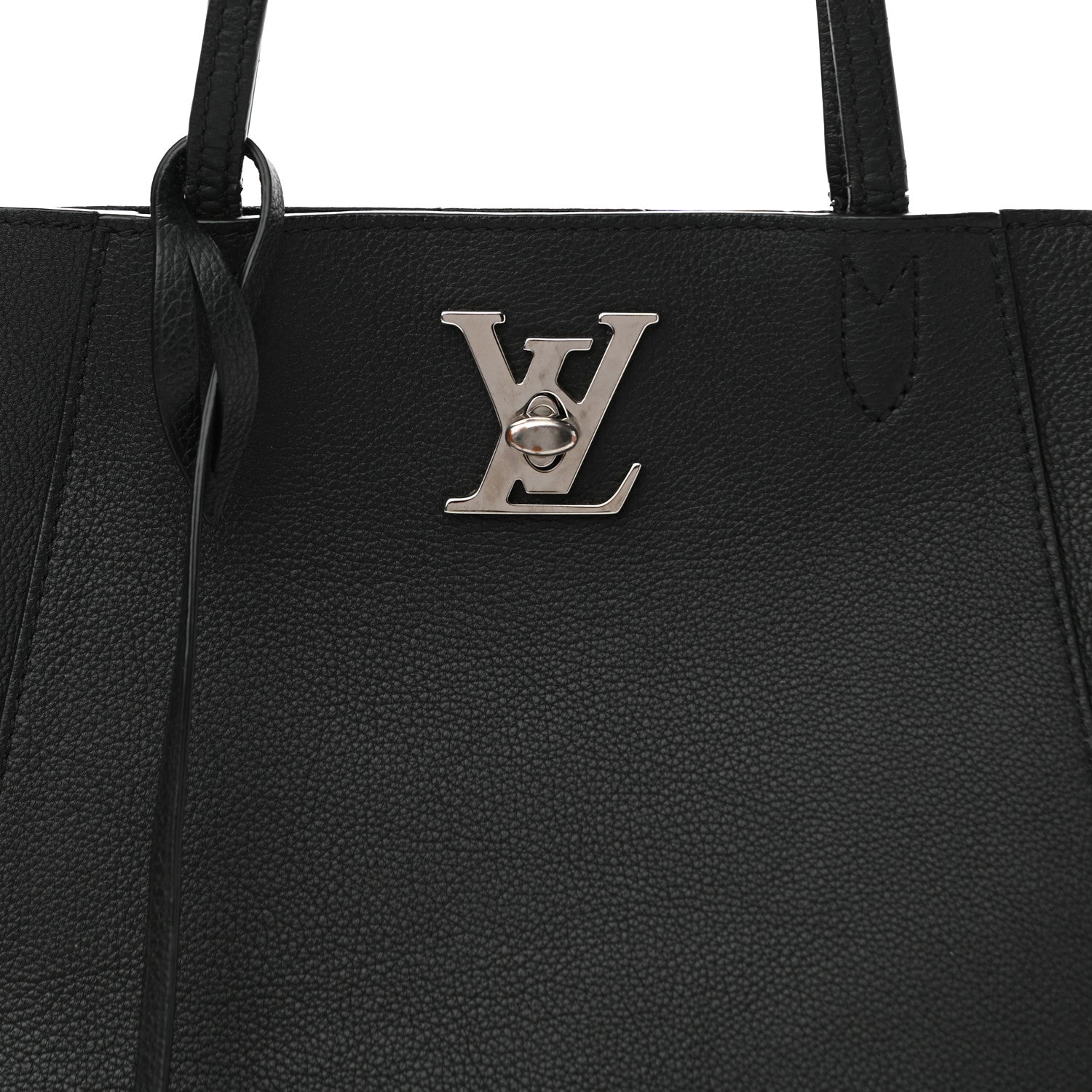 Louis Vuitton Calfskin Lockme Cabas Black 7 of 13