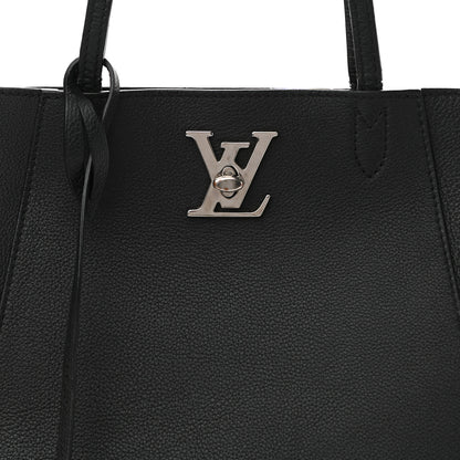 Louis Vuitton Calfskin Lockme Cabas Black 7 of 13