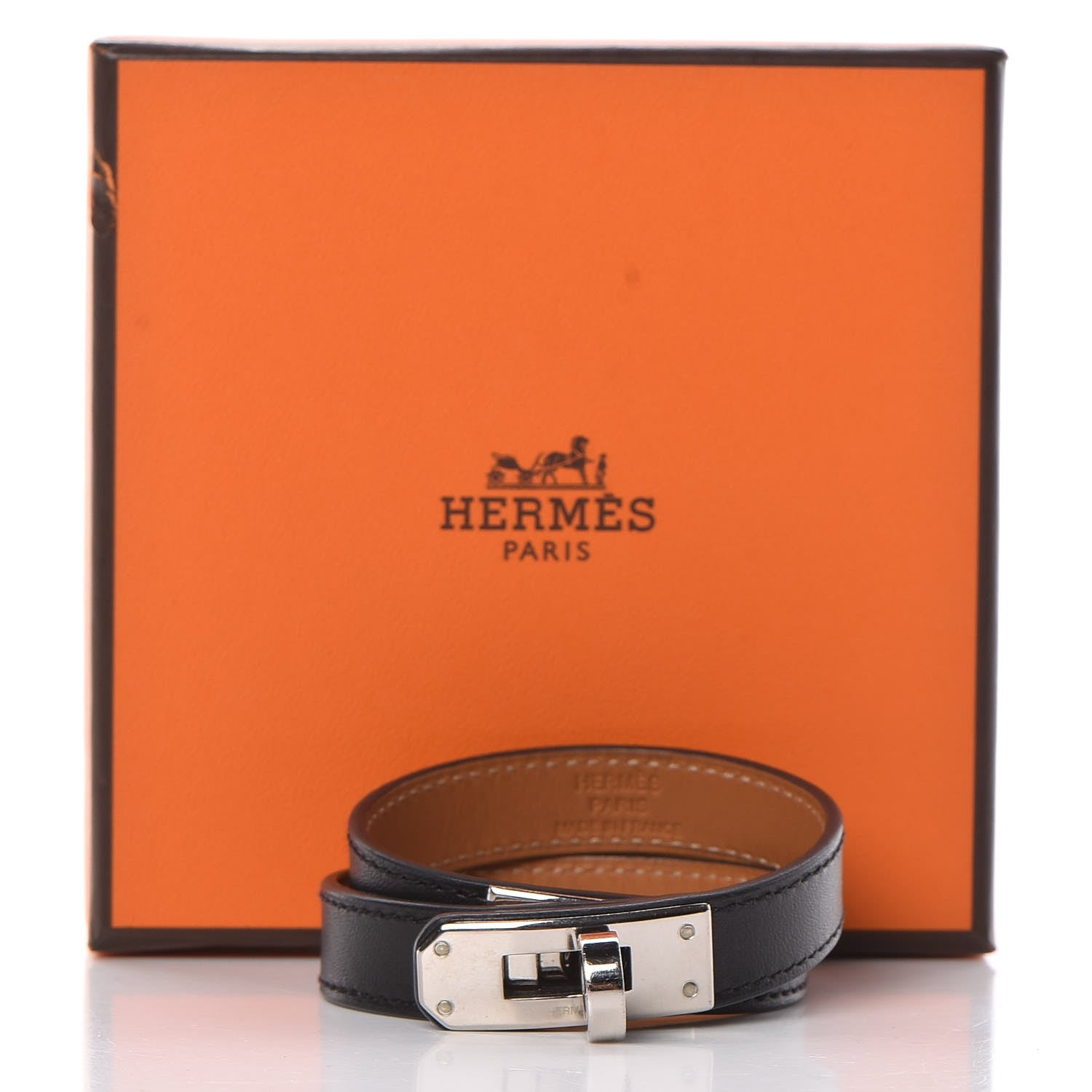 Hermes Chamonix Kelly Double Tour Bracelet S Black 7 of 7