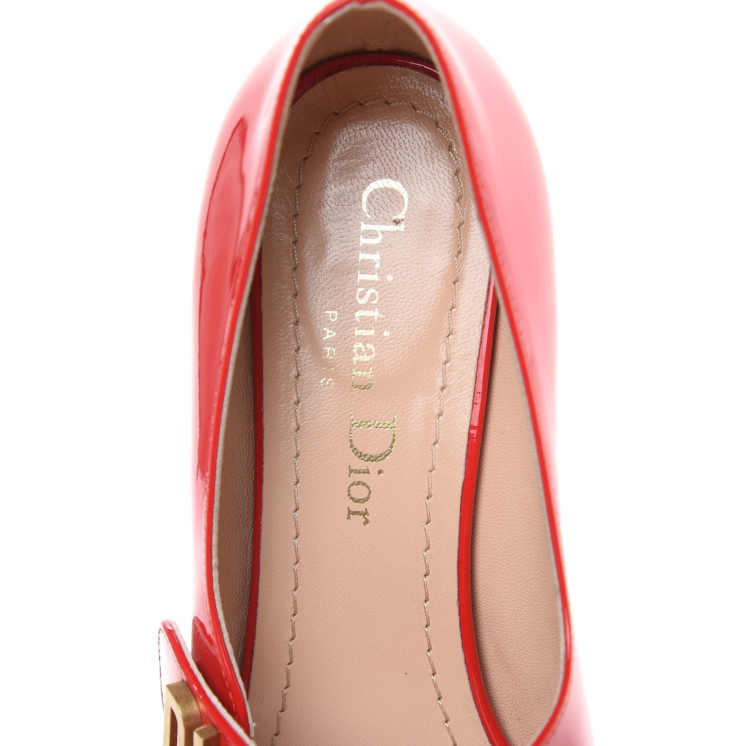 Christian Dior Patent Baby-D Ballet Pumps 36.5 Deep Red 5 of 10