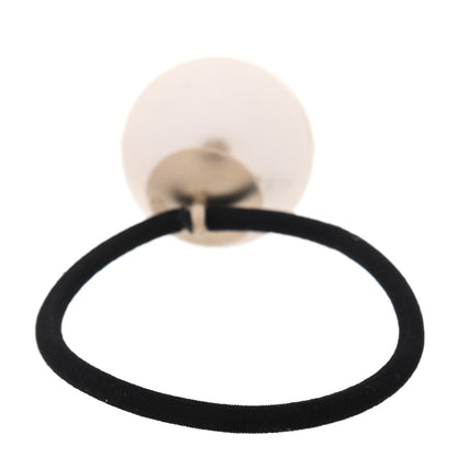 Chanel Pearl CC Hair Tie Black White 3 of 4