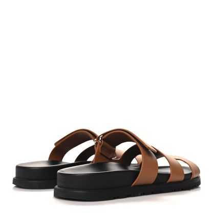 Hermes Calfskin Womens Chypre Sandals 38 Naturel 5 of 10