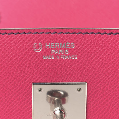 Hermes Epsom Horseshoe Birkin 30 Rose Tyrien Iris 7 of 10