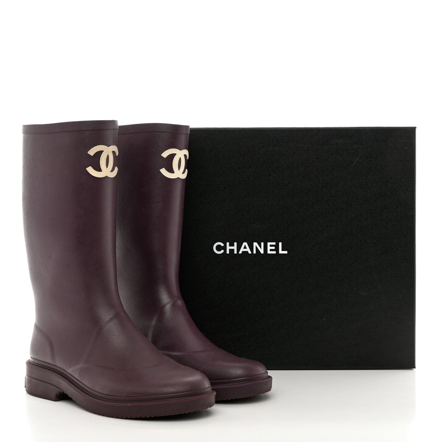 Caoutchouk CC High Boots 40 Dark Purple