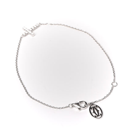 Cartier 18K White Gold Diamond Symbols Cross Bracelet 3 of 5