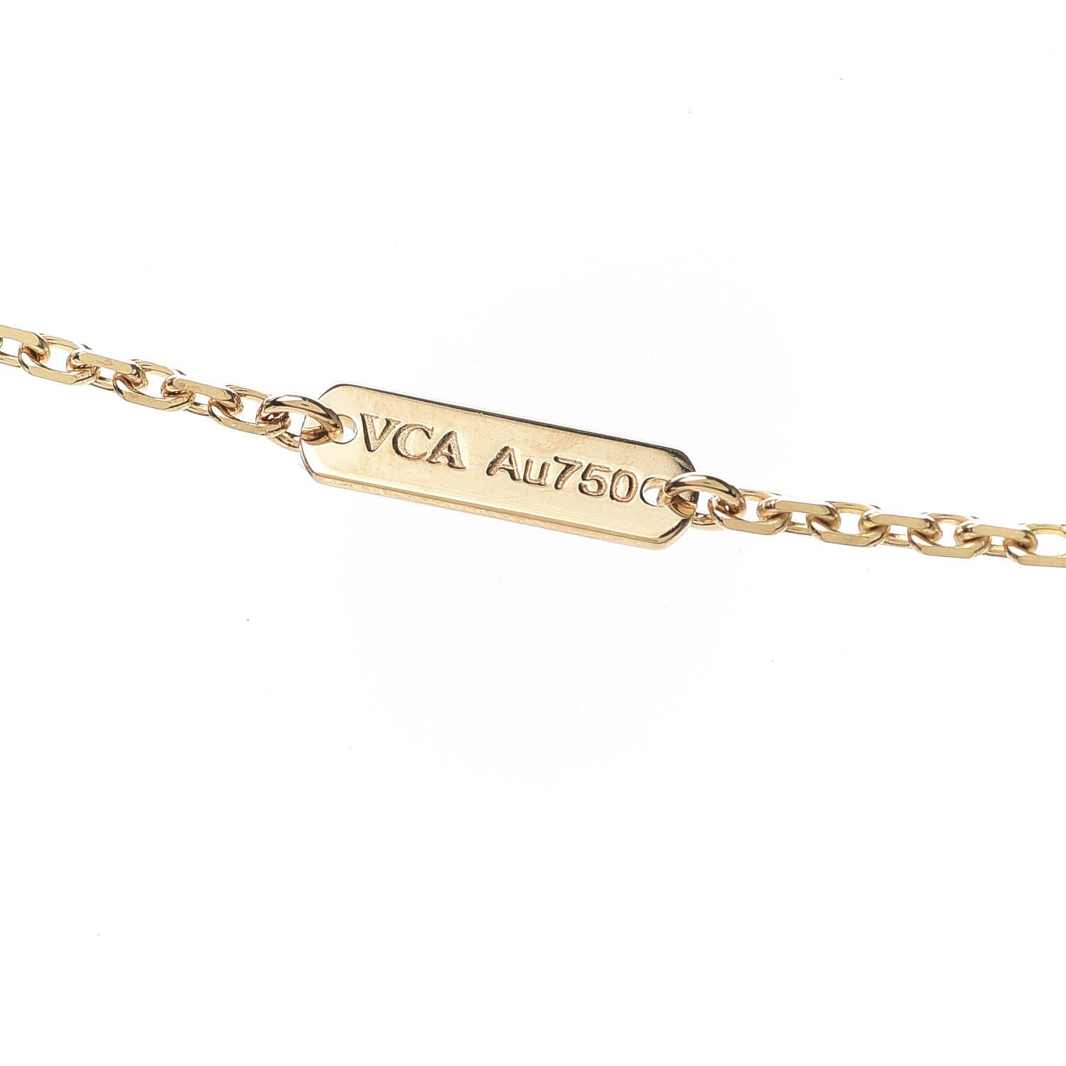 Van Cleef & Arpels 18K Yellow Gold Vintage Alhambra Pendant Necklace 5 of 8