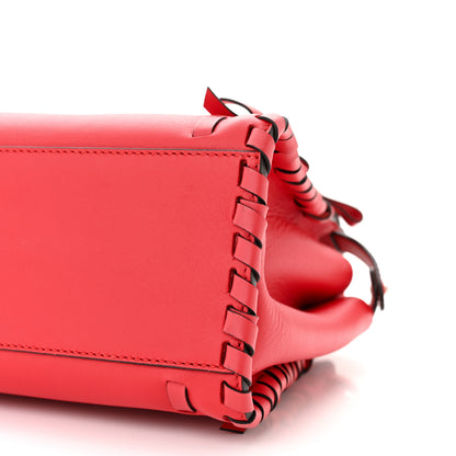 Fendi Vitello Seta Century Nappa Whipstitch Mini Peekaboo Iconic Satchel Fiamma 11 of 11