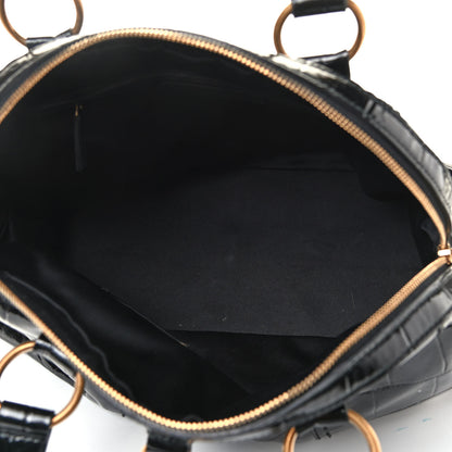 Saint Laurent Crocodile Embossed Patent Large Muse Black 8 of 8