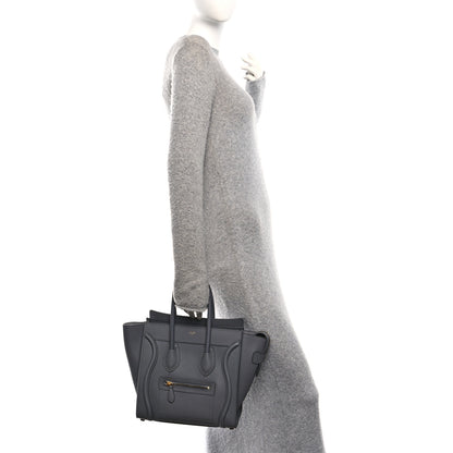 Celine Baby Drummed Calfskin Micro Luggage Kohl 2 of 10