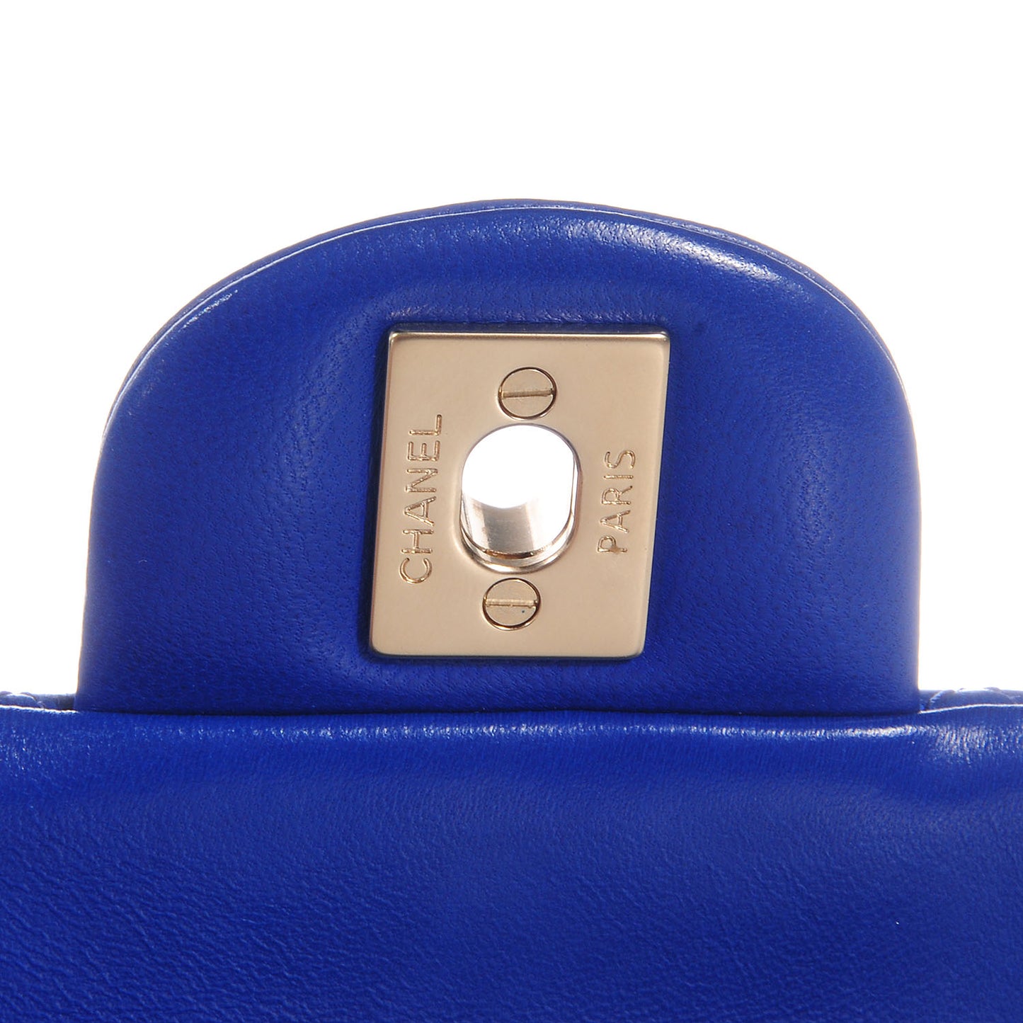 Lambskin Quilted Mini Flap Dark Blue