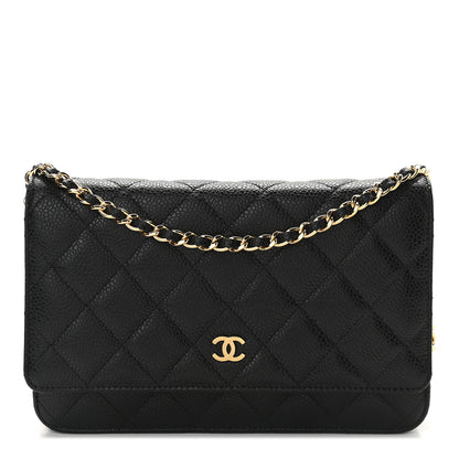 Chanel Caviar Quilted Wallet On Chain WOC Black 1 of 10