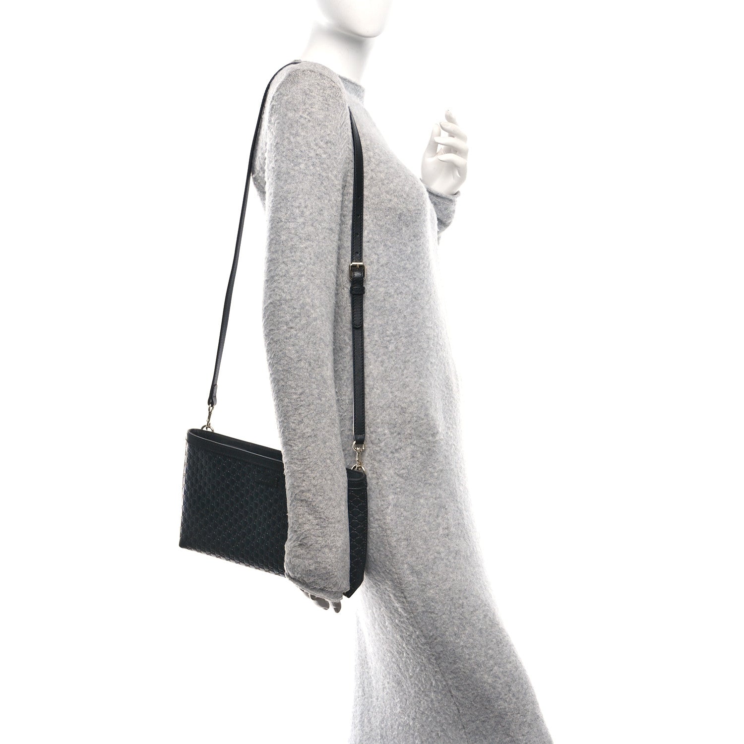 Gucci Microguccissima Flat Crossbody Black 2 of 10