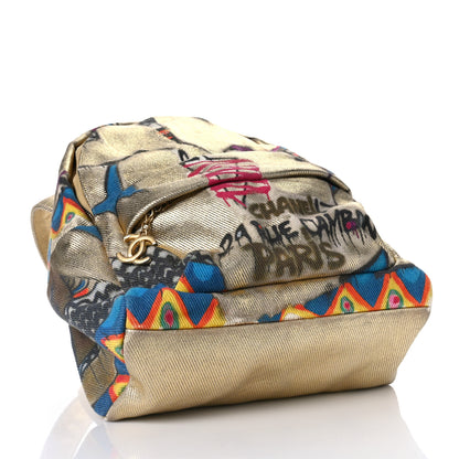 Chanel Graffiti Printed Canvas Street Spirit Backpack Multicolor 4 of 13