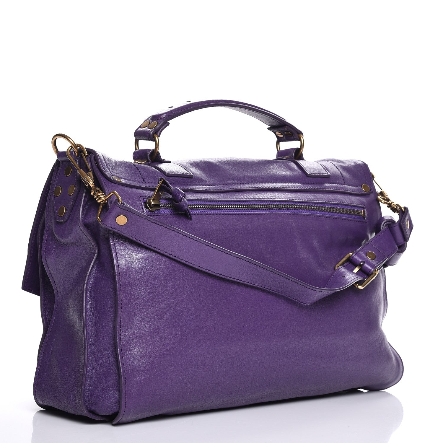 Proenza Schouler Lambskin Large PS1 Satchel Violet 4 of 8