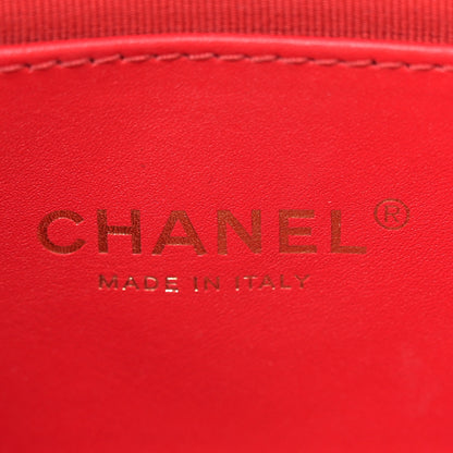 Chanel Lambskin Plexiglass Quilted Coco Love Flap Red 6 of 13