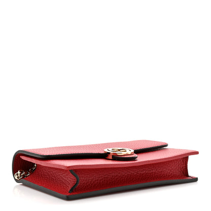 Gucci Dollar Calfskin Interlocking G Chain Wallet Red 4 of 13