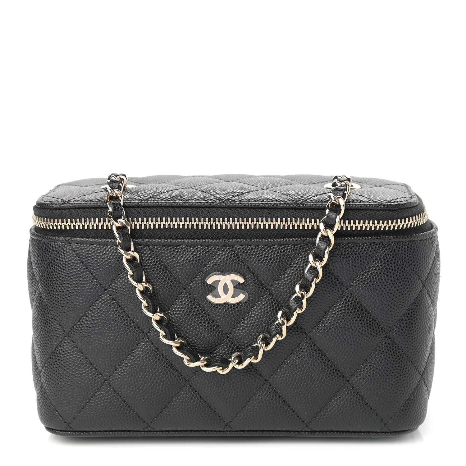 Chanel Caviar Quilted Small Vanity Case With Chain Black 1 of 9