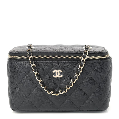 Chanel Caviar Quilted Small Vanity Case With Chain Black 1 of 9