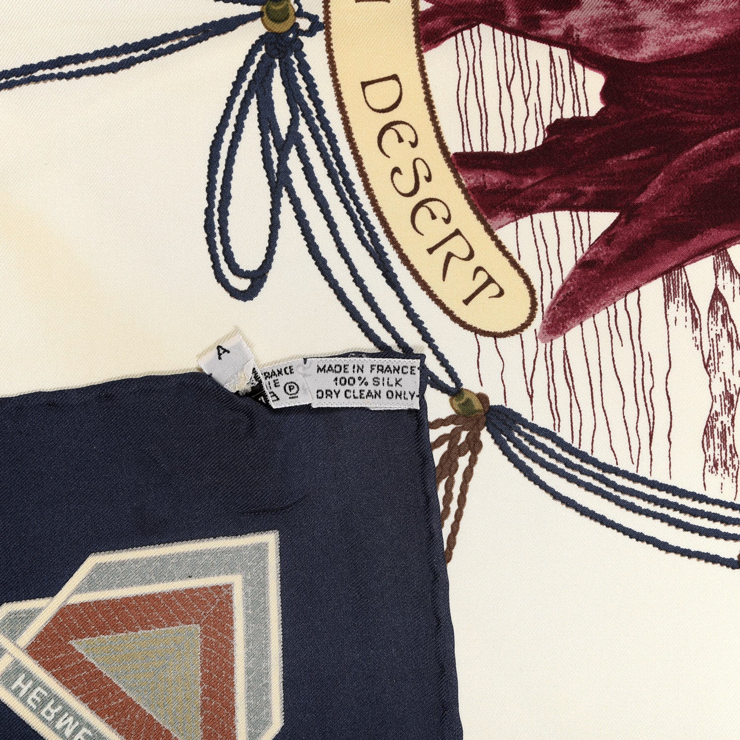 Hermes Silk Cuirs Du Desert Scarf 90 2 of 6