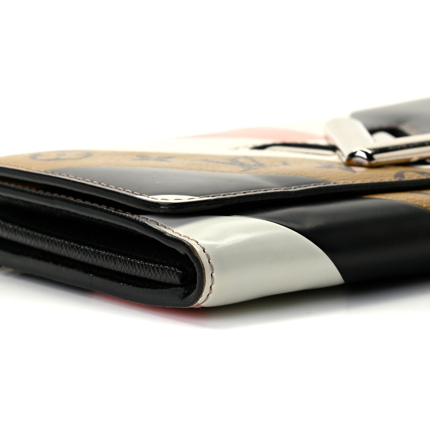 Epi Reverse Monogram Twist Wallet Rose Ballerine