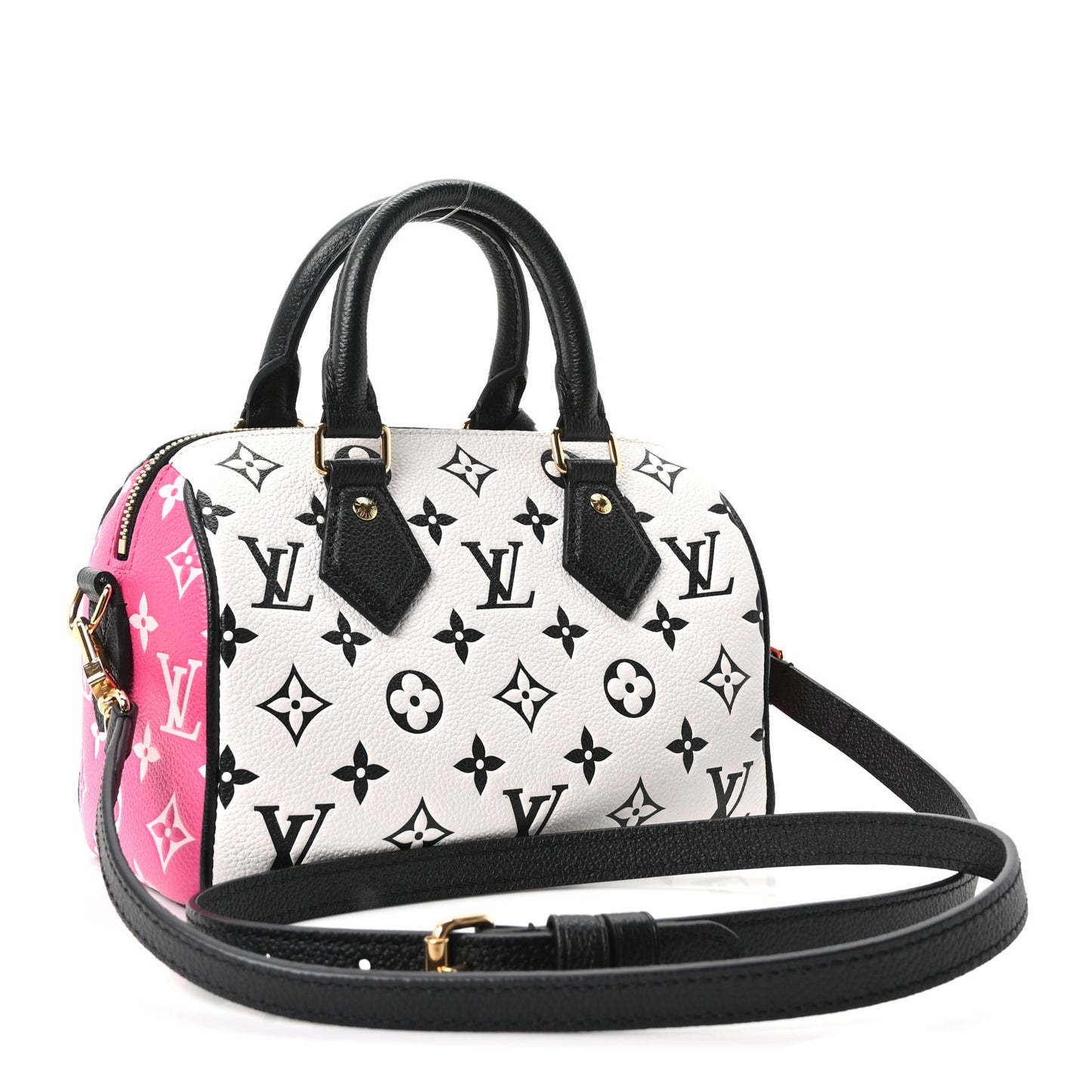 Empreinte Monogram Spring in the City Speedy Bandouliere 20 Black White Pink