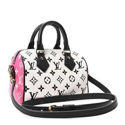 Louis Vuitton Empreinte Monogram Spring in the City Speedy Bandouliere 20 Black White Pink 3 of 9