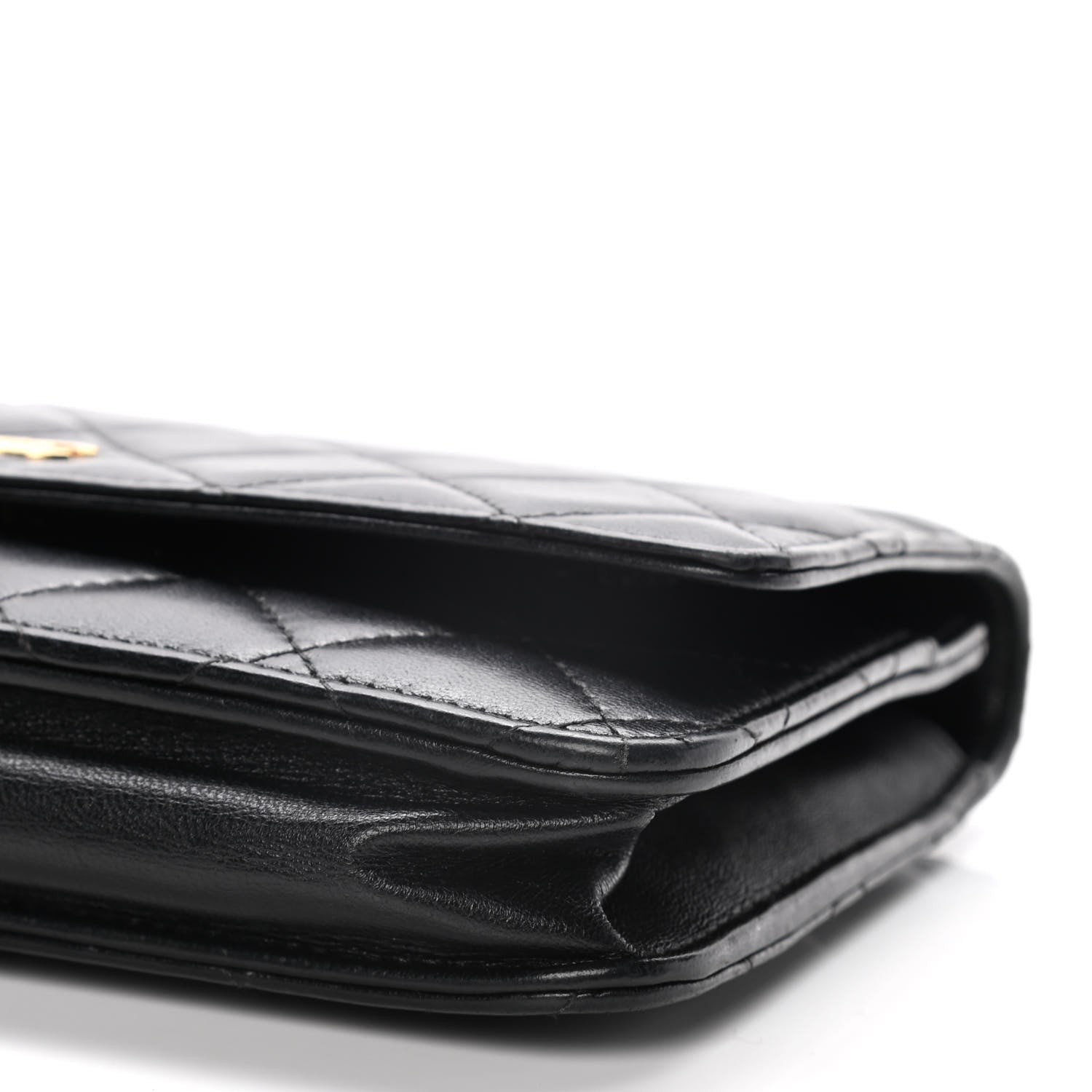 Chanel Lambskin Quilted Wallet On Chain WOC Black 10 of 20