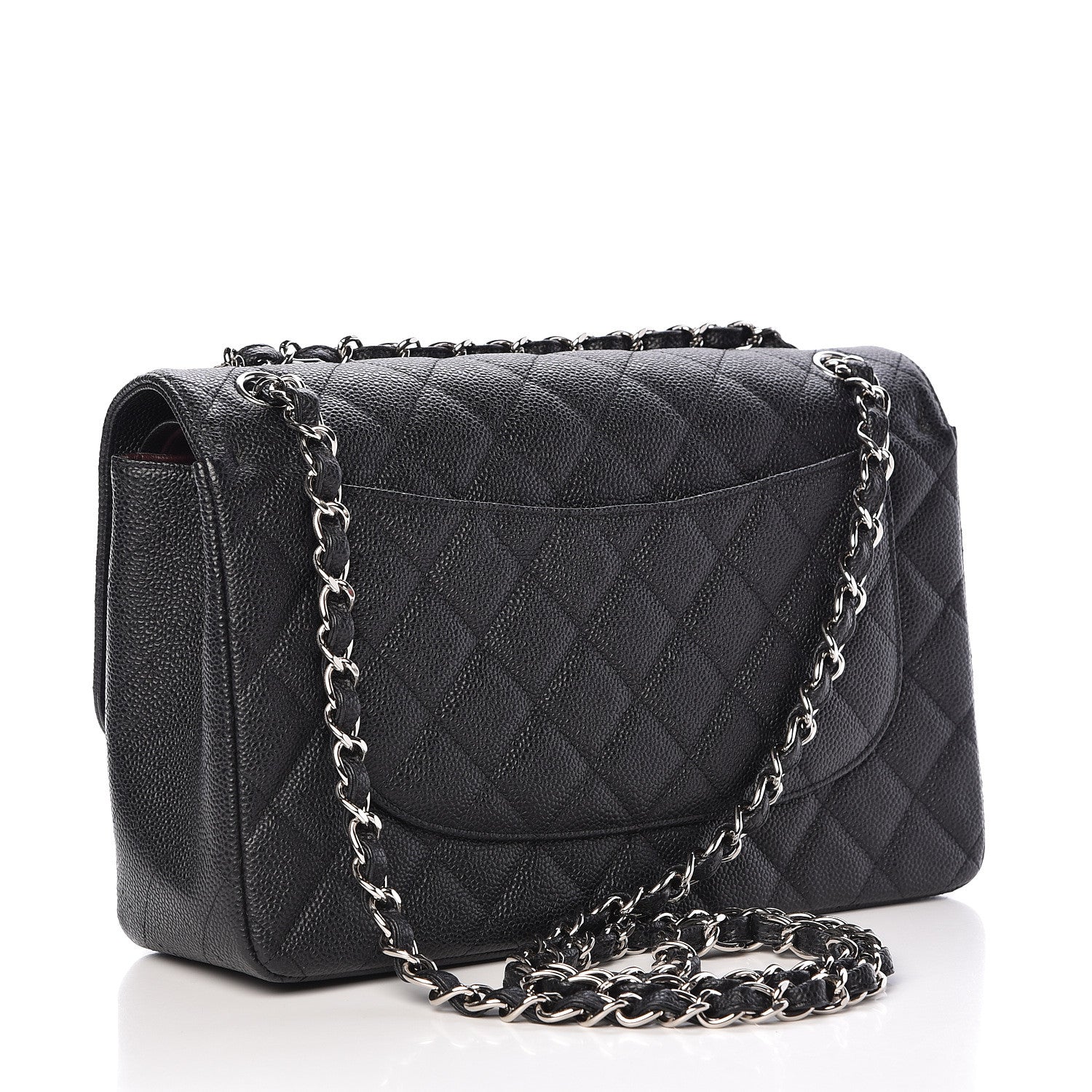 Chanel Caviar Quilted Jumbo Double Flap Black 3 of 12