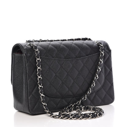 Chanel Caviar Quilted Jumbo Double Flap Black 3 of 12