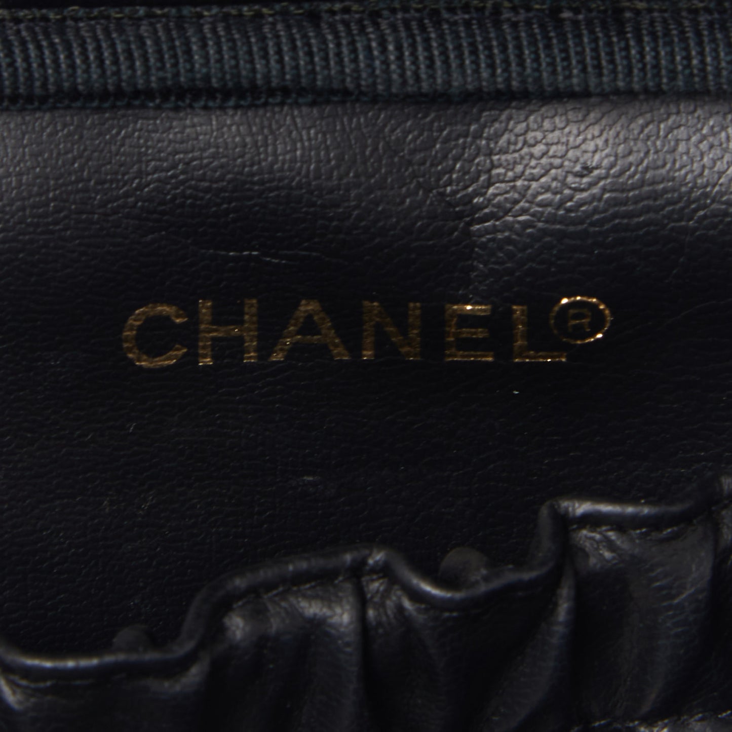 Lambskin Vanity Cosmetic Case Black