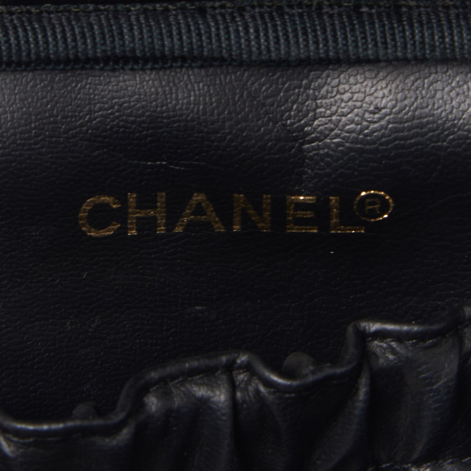 Chanel Lambskin Vanity Cosmetic Case Black 7 of 8