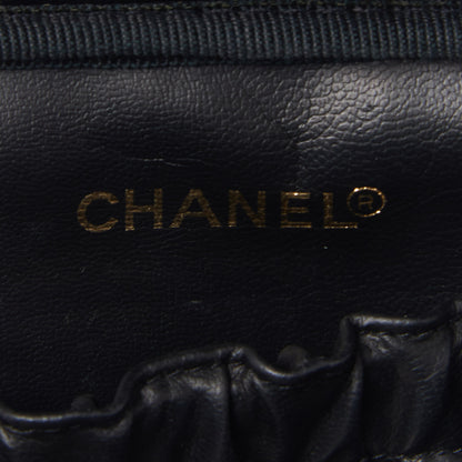 Chanel Lambskin Vanity Cosmetic Case Black 7 of 8