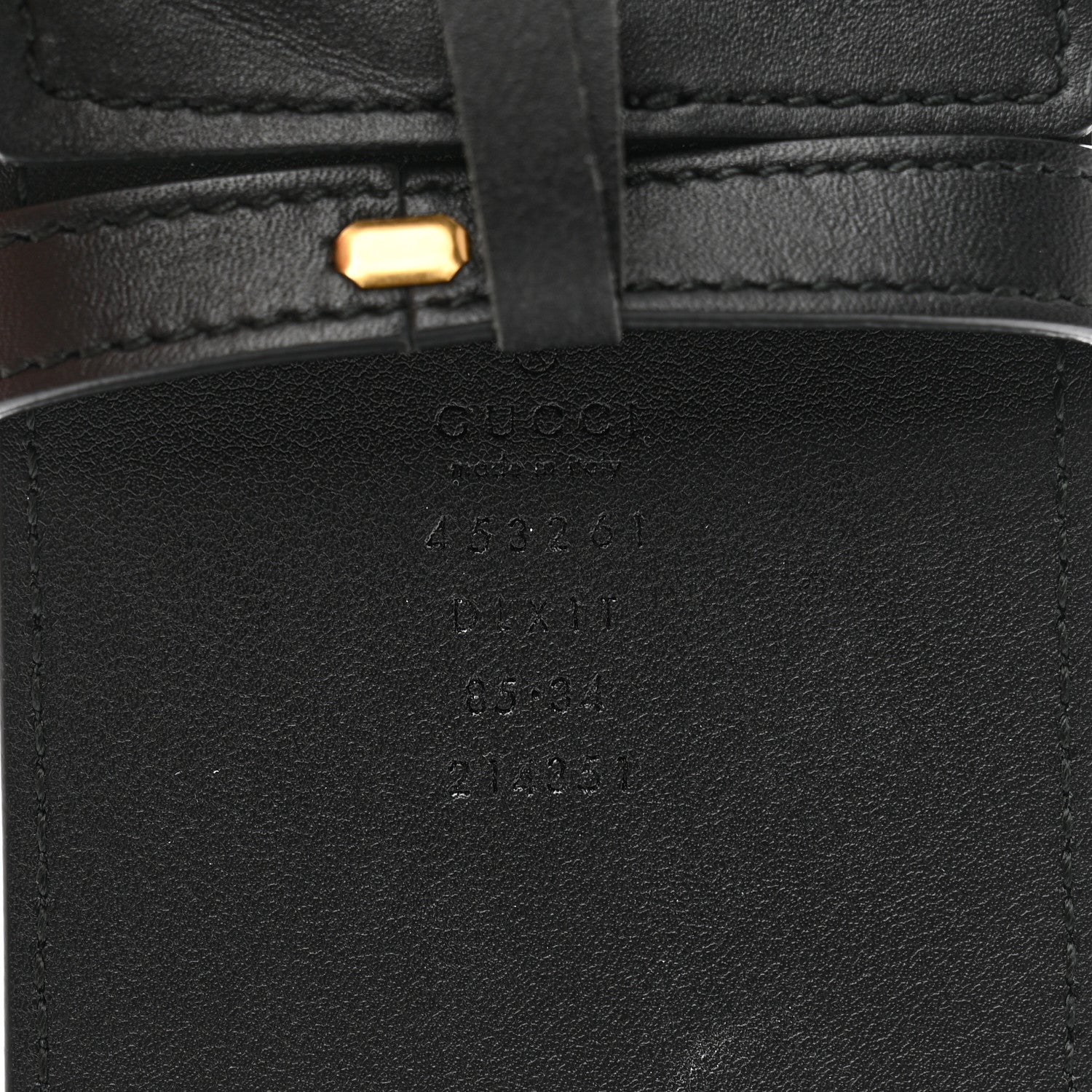 Gucci Moon Calfskin Pearl Double G 70mm Belt 85 34 Black Cream 3 of 5