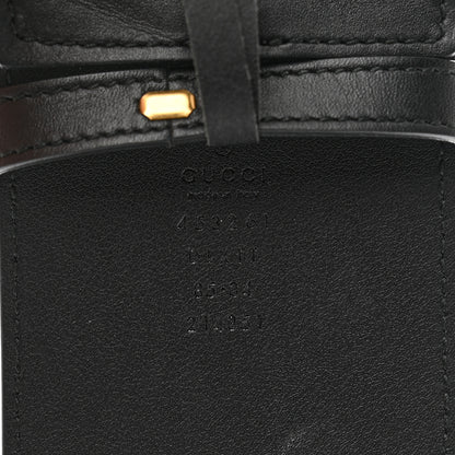 Gucci Moon Calfskin Pearl Double G 70mm Belt 85 34 Black Cream 3 of 5
