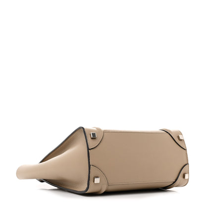 Celine Drummed Calfskin Micro Luggage Dune 4 of 10
