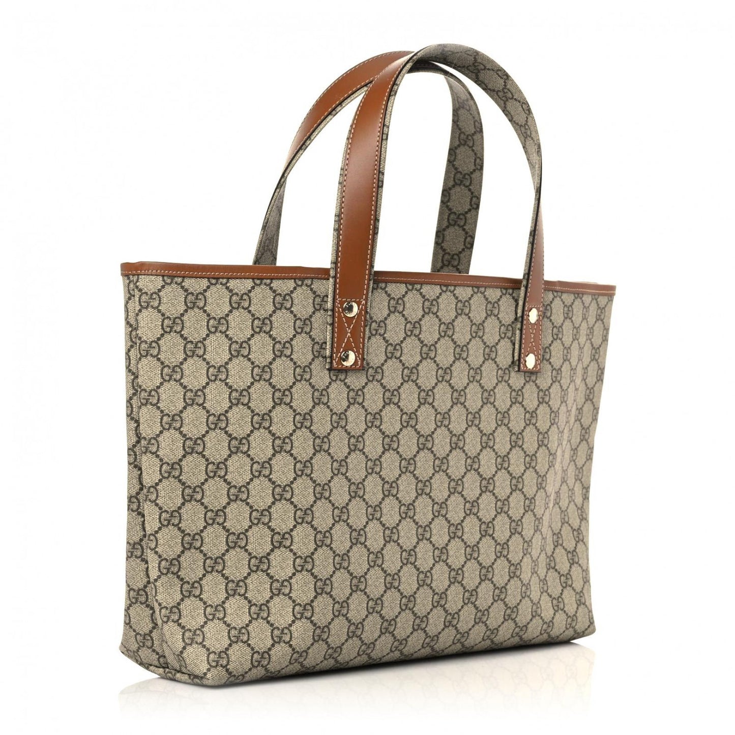 GG Plus Monogram Medium Signature Web Loop Tote Brown