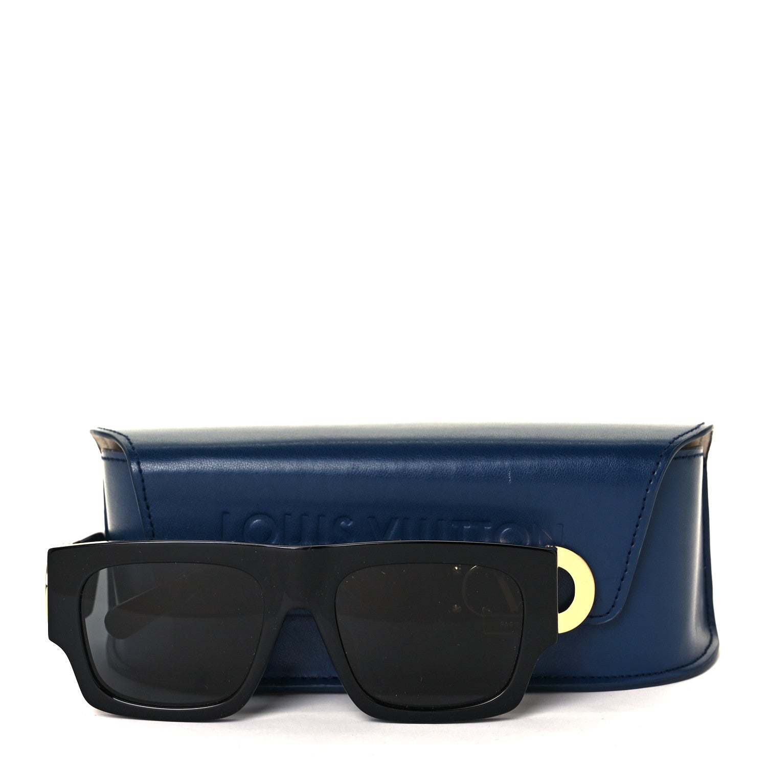 Louis Vuitton Acetate LV Link Square Sunglasses Z1478E Black 8 of 8