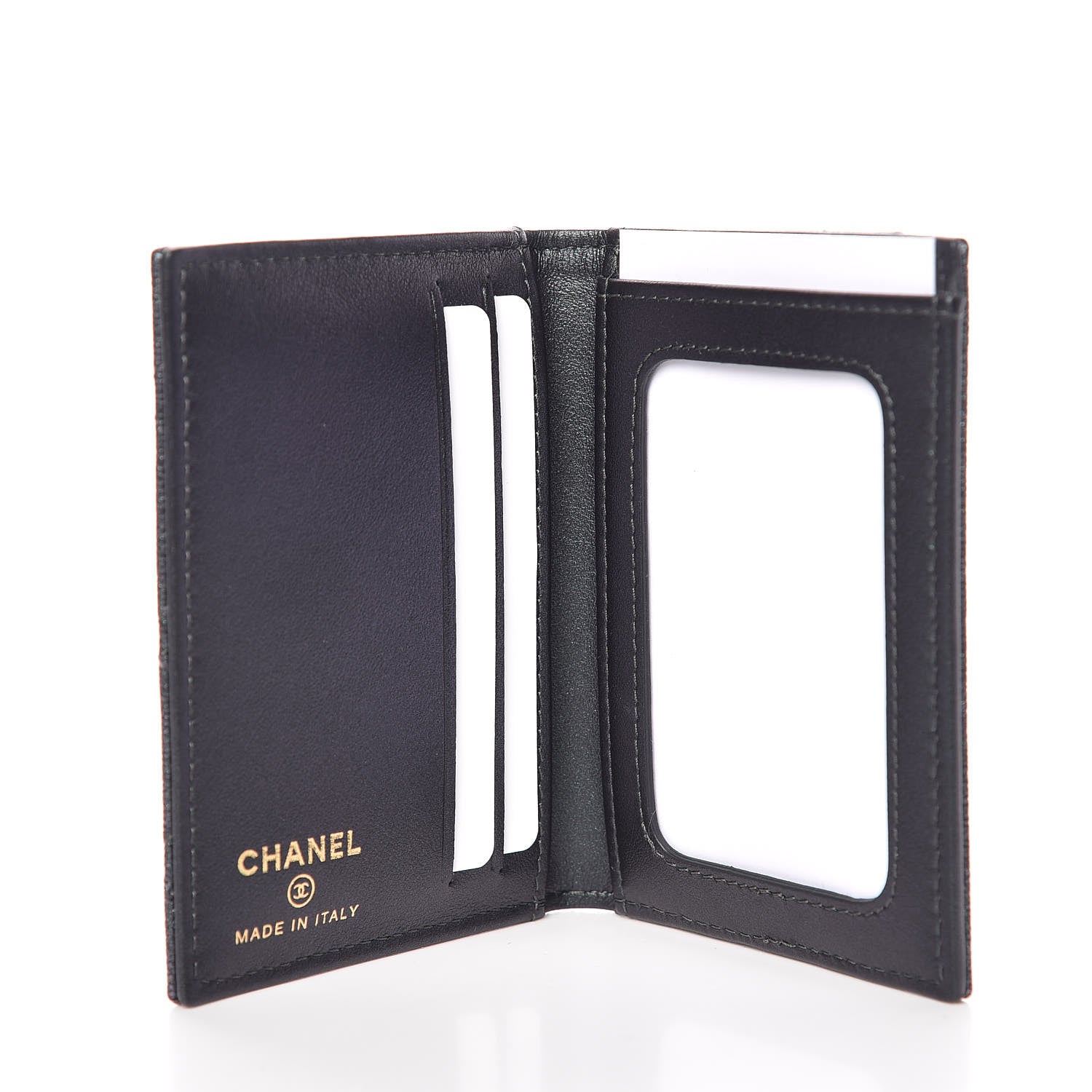 Chanel Iridescent Caviar Quilted Card Holder Wallet Black 5 of 8