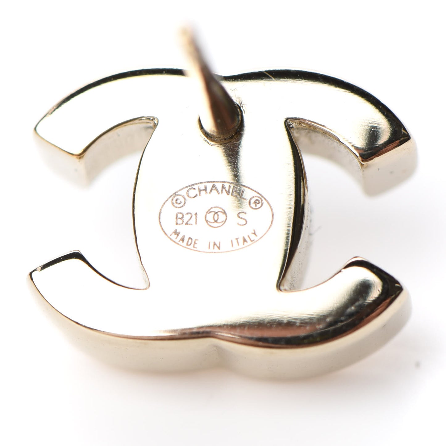 Metal CC Turnlock Earrings Gold