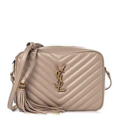 Saint Laurent Calfskin Matelasse Monogram Lou Camera Bag Dark Beige 1 of 10