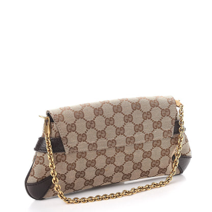 Gucci Monogram Horsebit Clutch Dark Brown 3 of 9
