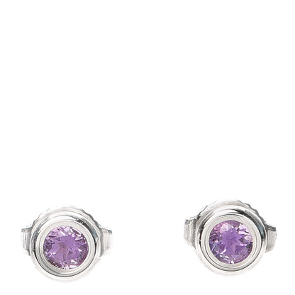 Tiffany Sterling Silver Amethyst Color By The Yard Earrings 1 of 5