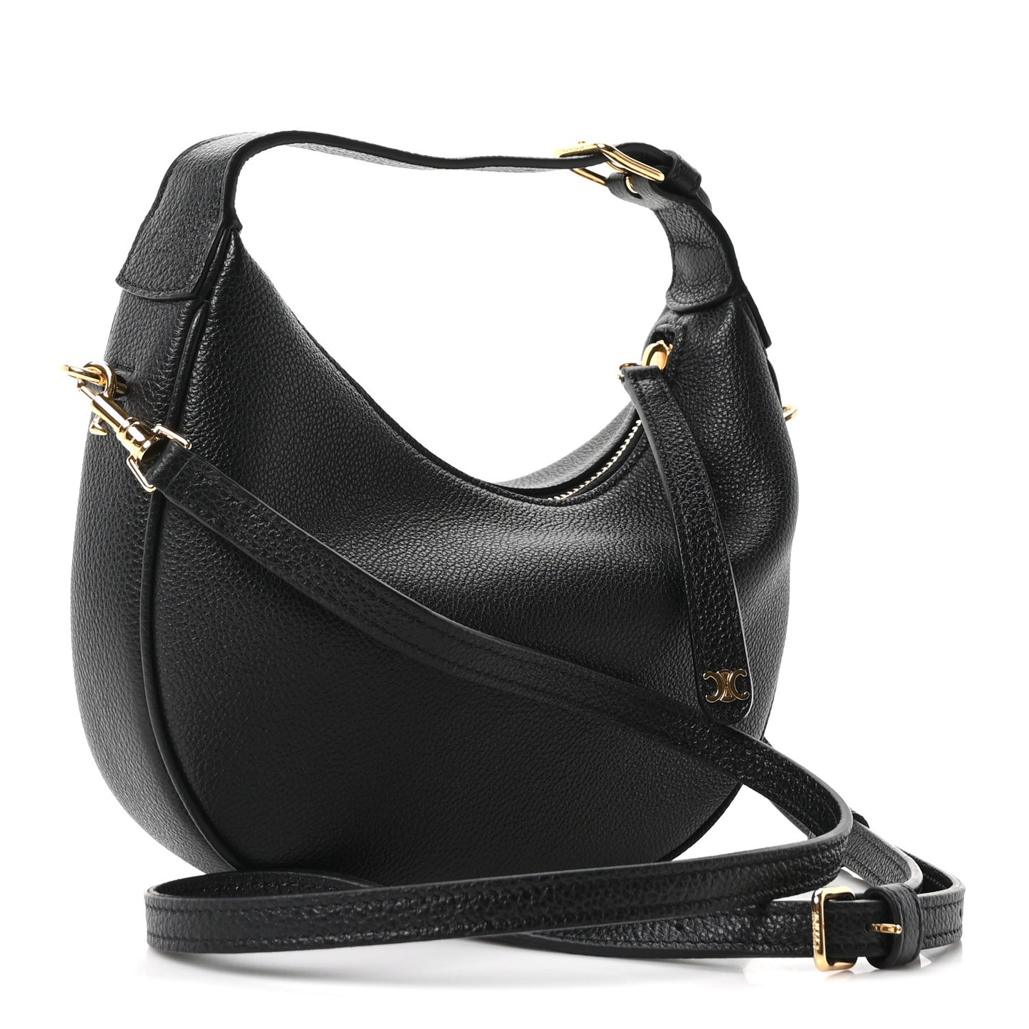 Supple Grained Calfskin Teen Lulu Shoulder Bag Black