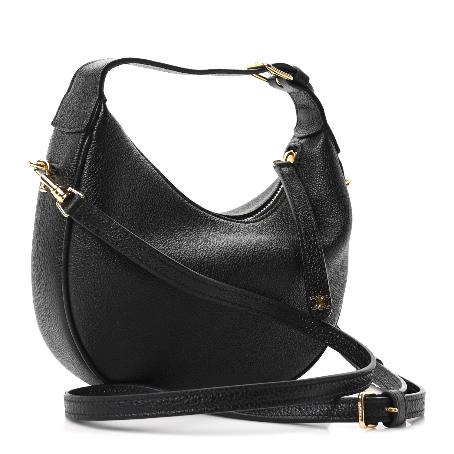 Celine Supple Grained Calfskin Teen Lulu Shoulder Bag Black 3 of 9