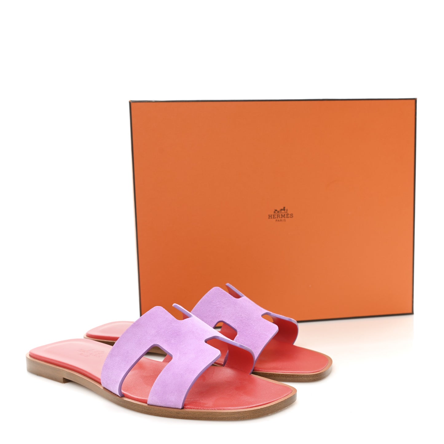 Suede Goatskin Oran Sandals 37 Violet Parme
