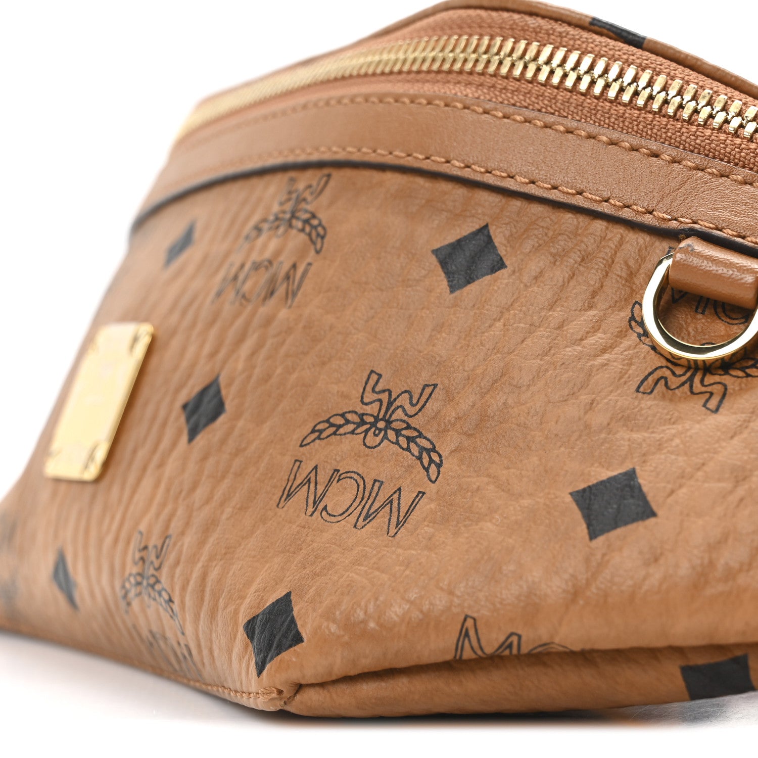 MCM Visetos Small Fusten Belt Bag Cognac 10 of 10