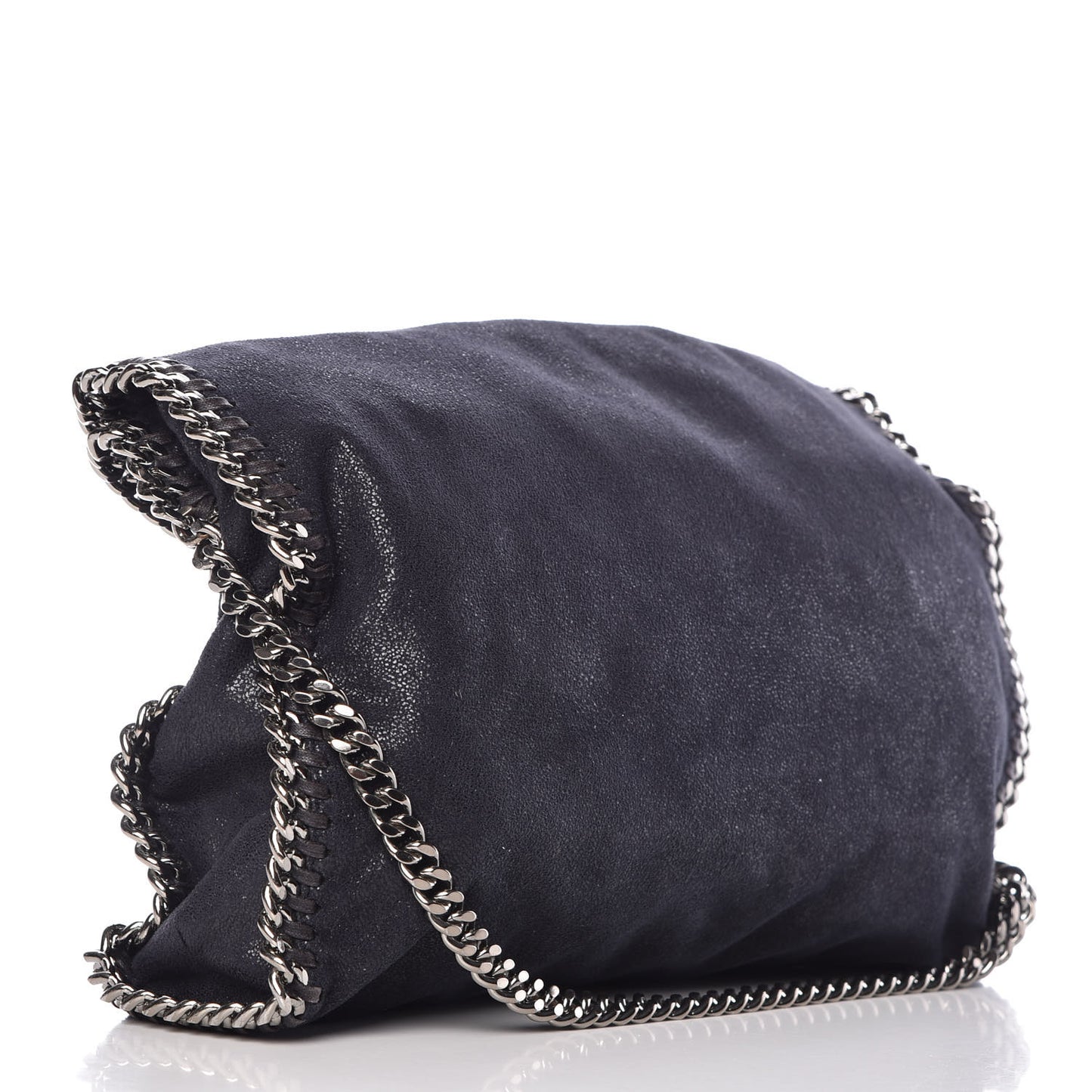 Shaggy Deer Falabella Fold Over Tote Navy
